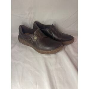 Clark-Collections-Ashland Lane Slip On Flats-Brown leather-women's size 5